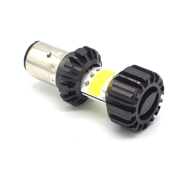 H4 LED Moto H6 BA20D LED Motorcycle Headlight Bulbs 8 Sides COB White 6000K Hi Lo Lamp Scooter Accessories Fog Lights 12V
