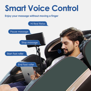 Masseur lombaire chauffant 4D avec écran LCD 7 pouces, Bluetooth, USB, charge sans fil, piste SL et 28 cellules de <span class=keywords><strong>massage</strong></span> à air - Product Image 5