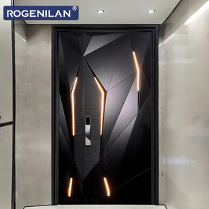 Porte d'entrée extérieure en aluminium sur mesure ROGENILAN, moderne, antivol, sécurisée, pour maisons - Product Image 1