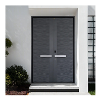 Porte d'entrée extérieure en aluminium double sécurité moderne et contemporaine SJUMBO, grande taille 32X74, porte à serrure pour maison