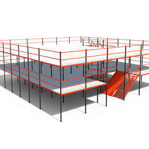 نظام رفوف ميزانين فولاذي ثقيل للمستودعات، رف تخزين علوي، نظام رفوف للمنصات - Product Image 3