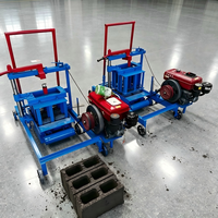 Máquina RongDing para Fabricar Bloques de Hormigón y Ladrillos de Cemento con Motor de Caja de Cambios, Moldeo por Vibración Mecánica y Larga Vida Útil