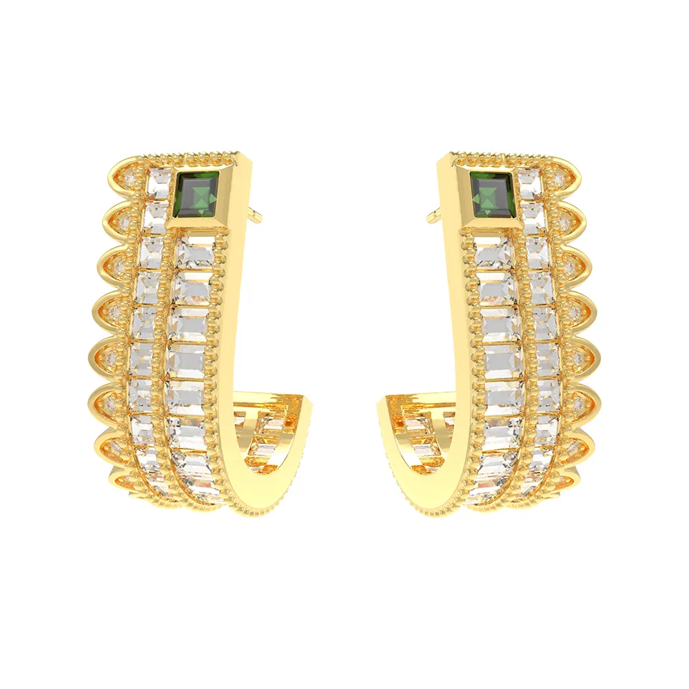 013891 Culturele Elementen Van De Vae Kleur Crystal Stud Earring Voor Vrouwen Abu Dhabi Al-Jahili Fort Etiquette Partijen sieraden