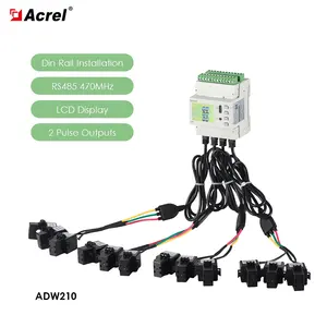 Acrol ADW210-D24-4S Medidores de energia multi loop para 4 circuitos Medição 3 fases para IoT Cloud Platform