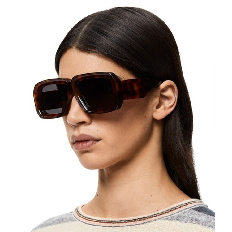 2023 Big Size Acetate White Blue Sunglasses with Polarized