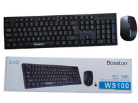 Kit Keyboard dan Mouse Nirkabel Optik Mini Slim 2.4Ghz dengan Receiver USB, Combo untuk PC Laptop, Portabel, Tahan Air, untuk Penggunaan Kantor