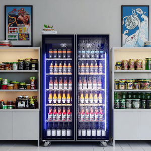 Bevanda frigo ventola di raffreddamento bevande refrigeratore congelatore bar supermercato commerciale <span class=keywords><strong>doppia</strong></span> <span class=keywords><strong>porta</strong></span> Display in vetro <span class=keywords><strong>frigorifero</strong></span> - Product Image 6