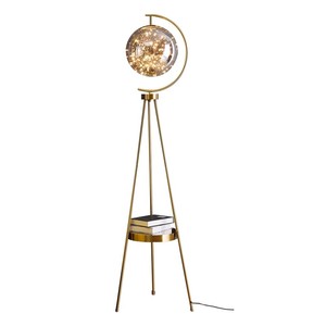 <span class=keywords><strong>Lampadaire</strong></span> avec <span class=keywords><strong>boule</strong></span> de verre ambré créative <span class=keywords><strong>blanche</strong></span>, style moderne nordique Art Déco en métal <span class=keywords><strong>doré</strong></span> - Product Image 6