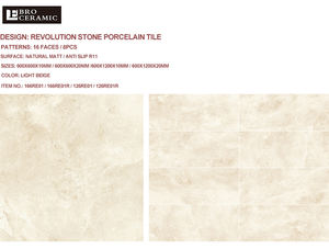 600x600 600x1200 Pierre naturelle design P4 antidérapant sol extérieur carreau de porcelaine beige gris charbon couleur - Product Image 2