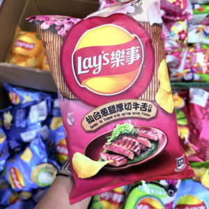 Patatine Taiwanesi Lays Salty Low-Fat <span class=keywords><strong>Serie</strong></span> Cibo Notturno, con Omi Wagyu, Cipolla Verde a Fette Spesse e Patate Dolci Arrostite, Semi-Morbide, in Sacchetto - Product Image 6