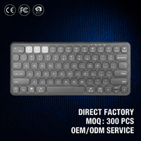 New Three-channel 78 Keys Lightweight Ultra Thin USB Scissor Wireless Keyboard 2.4G BT Plug Play Stylish Simple US Layout USB