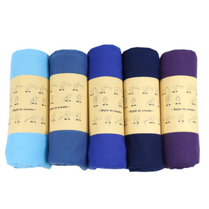 ผ้าโพกหัวแฟชั่นสีสันสดใสสำหรับผู้หญิงผ้าโพกหัวระบายอากาศได้ยาวสีทึบออกแบบแบรนด์ได้ตามต้องการ - Product Image 4