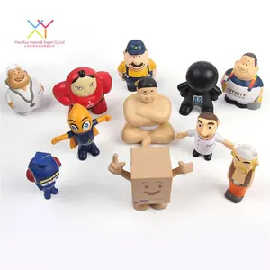 Bola de estresse personalizada, antiestresse engraçado, figura anti estresse, brinquedo dos desenhos animados, barato, vários personagens promocionais, pu