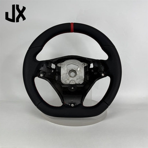 Volante de cuero de carreras perforado personalizado para modelos <span class=keywords><strong>BMW</strong></span> E46 E90 E38 E39 E83 E60 E70 E71 E72 E53 E92 volante de coche - Product Image 1