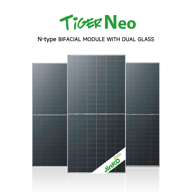 Jinko A-Grade for Topcon Solar Panel 550W 700W N-Type Bifacial Polycrystalline Silicon HJT Vertex Model with 210mm Half Cell