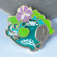 Épinglette en métal personnalisée au design de dessin animé, style mignon, émail dur, couleur nacrée avec motif tourbillon