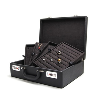 Ring Necklace <b>Earring</b> <b>Box</b> Separation Multifunctional Jewelry <b>Box</b> Packaging Cardboard Pu Leather Custom logo - Product Image 1