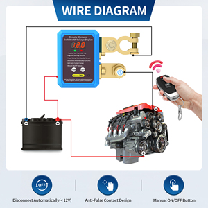 Interruptor de <span class=keywords><strong>control</strong></span> remoto de 240A, interruptor de desconexión de batería con <span class=keywords><strong>control</strong></span> remoto de voltaje <span class=keywords><strong>Led</strong></span>, interruptor de apagado remoto de <span class=keywords><strong>12V</strong></span> para coche y camión - Product Image 6