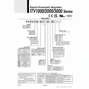 SMC Pneumatics ITV1031-311BS5 Régulateur électro-pneumatique Équipement électrique - Product Image 1