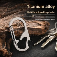 Porte-clés de voiture en alliage de titane PioneerEDC, ouvre-bouteille multifonctionnel pour la randonnée en plein air, cadeau créatif, accessoires de porte-clés EDC