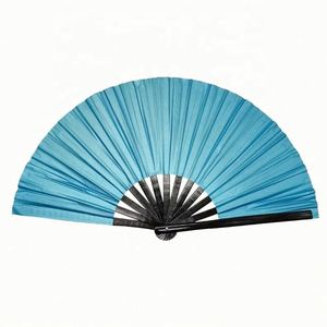 Abanico Plegable de PVC Multicolor de 13 Pulgadas con Varillas de Bambú para Festivales de Música y Decoraciones, Producto de Artesanía en Bambú - Product Image 5