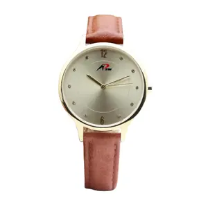 ゴールドサプライヤーレザーリスト超薄型時計レディースステンレス鋼時計毎日防水女性時計高級