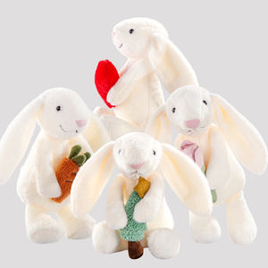 Lapin en peluche personnalisé avec coeur rouge Rose fleur Jouets pour la Saint-Valentin Jouet de lapin en peluche à grandes oreilles - Product Image 2