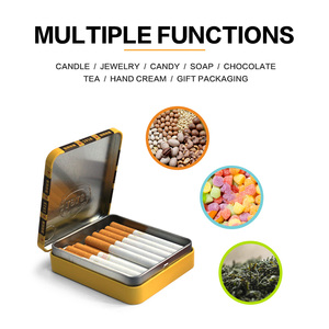 JYB Hộp Đựng Thuốc Lá In Bản Lề Hình Vuông/Hình Chữ Nhật Tùy Chỉnh Hộp Đựng Xì Gà Cấp Thực Phẩm Hộp Đựng Hộp Thiếc Kim Loại Đóng Gói - Product Image 6