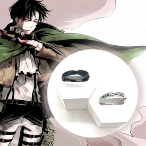 แหวนคู่แบบปรับได้, เครื่องประดับแฟชั่นคอสเพลย์อะนิเมะโจมตีแหวนไททัน - Product Image 1