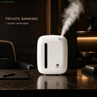 Diffuseur de parfum LUXAROMES G501 400 ml, diffuseur d'huiles essentielles blanc, compact, gain de place, mural, contrôlé par application, pour la maison, l'hôtel, le spa