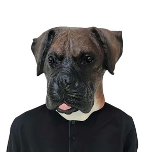 Maschera in lattice a forma di cane per adulti, divertente e spaventosa, per feste di Natale e Halloween, a copertura totale del viso - Product Image 1