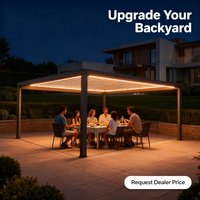 Pergola en aluminium 6063-T6 robuste avec toits à lames orientables, haute capacité de charge pour les zones de piscines extérieures