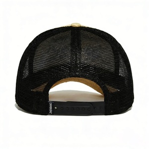 <b>Straw</b> Trucker <b>Hat</b> with Custom Chain Stitch Logo <b>Straw</b>-Weave Embossed Texture Two Tone Lightweight Cap for Summer Outdoor - Product Image 4