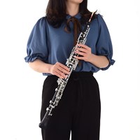 Professional Oboe C Key Semi-automatic Style Nickel-plated Keys Woodwind Instrument with Oboe Reed Gloves Leather Case Carry Bag