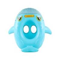 Équipement de jeux aquatiques d'été en plastique PVC Animaux Canard jaune Girafe Chien rouge Enfants Anneau de natation gonflable avec poignées pour la natation