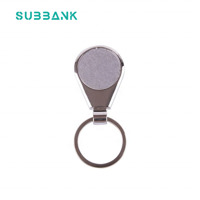 Subbank Zinc Alloy Thermal Transfer Printing Mini Blank Keychain Bulk Oval Shape Business Credit Card USB Flash Drive