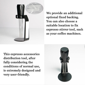1SET Nouveau produit Ensemble d'aiguilles à café distributeur d'agitateur <span class=keywords><strong>expresso</strong></span> avec support de distributeur de poudre et compacteurs - Product Image 5