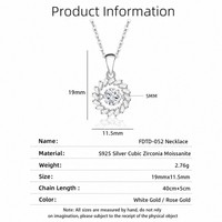 Collier Moissanite Sunburst avec pierre ronde de 5 mm, halo de marquise en CZ, argent sterling 925, en stock, vente en gros, bijoux fins pour femmes