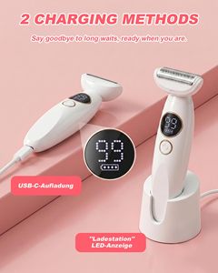 Épilateur Électrique Rechargeable 5-en-1 Étanche pour Femme, Indolore et Sûr, pour l'Épilation à Domicile - Product Image 6