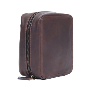 Hot Sale luxury leather tech organiser <b>bag</b> portable electronic <b>cable</b> and charger storage case for business travel and daily use - Product Image 3