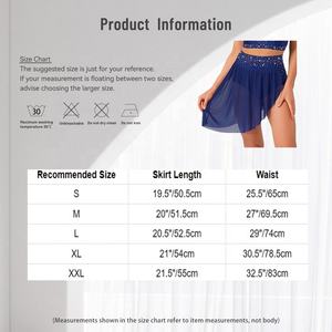 Vêtements d'entraînement pour femmes, jupe de danse lyrique, jupe une pièce fluide pour spectacles sur scène, danse de salon et danse latine - Product Image 6