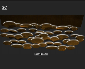 Ecojas tùy chỉnh Acoustics LED tuyến tính Mặt Dây đèn treo Chiếu Sáng Đèn chùm cho văn phòng hoặc khách sạn Trần tùy chỉnh - Product Image 6