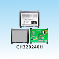 CH320240D-2 3.8 Inci COG Monokrom 320240 Layar Tampilan LCD Grafis 320X240 Dot Matrix LCD Perpustakaan Font LCD Bingkai Besi