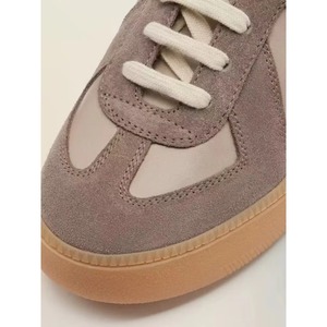 Zapatillas Deportivas de Plataforma de Cuero y Gamuza Retro en Color Beige Marrón, Cómodas, Elegantes, con Cordones, Transpirables y Ligeras para Otoño y Primavera - Product Image 4