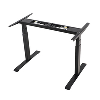 Bon marché, bureau debout ergonomique électrique facile à installer, cadre de bureau d'ordinateur de bureau debout à hauteur réglable, double moteur