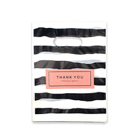 Sacs d'emballage personnalisés en plastique transparent avec poignée, recyclables, pour bijoux, vêtements, cadeaux, shopping, emballage de t-shirts