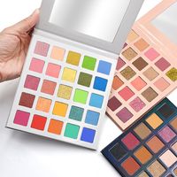 Palette de fards à paupières DIY 25 couleurs avec paillettes, haute pigmentation, mate, waterproof, végane, marque privée
