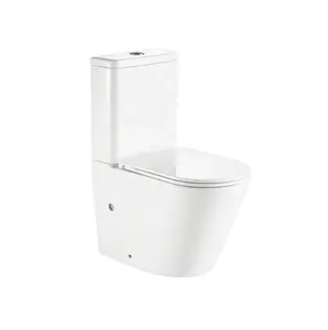中亚Oem新设计浴室卫生洁具澳大利亚标准水印认证舒适高度无框两件式马桶