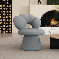 Chaise de loisirs en tissu pour chambre à coucher, avec dossier simple, pivotante sur roulettes, tabouret de maquillage et de manucure, tabouret de coiffeuse moderne et simple