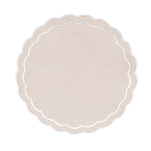 100% Cotton Embroidered Round Place Mat Jute Placemats for Coastal and Nautical Wedding Dining Polyester Round Place Mat - Product Image 3